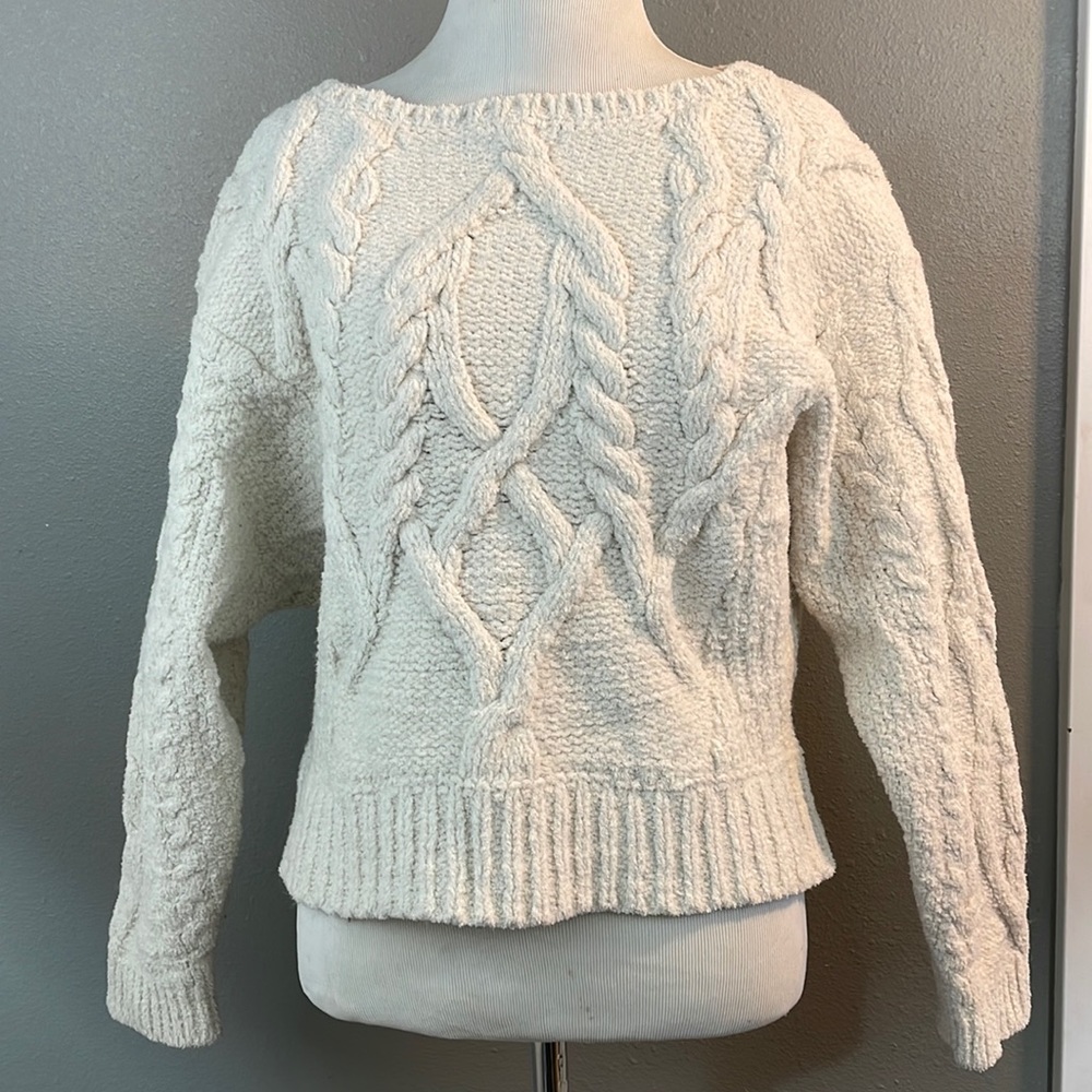 Cream Anthropologie Sweater